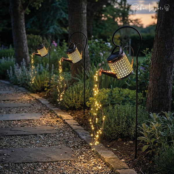 Solar Powered Watering Can Garden Lamp – Elegant Outdoor Light Fixture for Patios and Gardens, Eco-Friendly Solar Lights