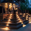 Solar Step Lights – Outdoor LED Deck & Stair Lights, Brown or Black, Sets of 8 or 16
