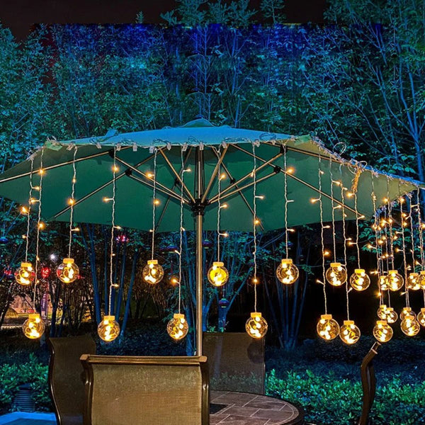 Solar String Lights Outdoor – 10 Feet Waterproof Patio Lights with Dusk-to-Dawn Sensor for Garden Ambiance