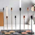 Tall Trio Stainless Steel Candle Holders Set - Modern Minimalist Candle Stick Holders for Home Decor