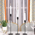 Tall Trio Stainless Steel Candle Holders Set - Modern Minimalist Candle Stick Holders for Home Decor