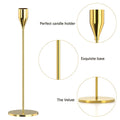 Tall Trio Stainless Steel Candle Holders Set - Modern Minimalist Candle Stick Holders for Home Decor