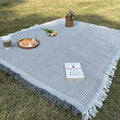 Tasselora | Woven Picnic Blanket with Decorative Tassels for Outdoor Comfort 3