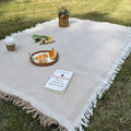 Tasselora | Woven Picnic Blanket with Decorative Tassels for Outdoor Comfort 4