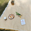 Tasselora | Woven Picnic Blanket with Decorative Tassels for Outdoor Comfort 7