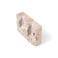 Travertine Stone Candle Holder for Two Taper Candles – Natural Texture and Modern Design