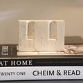 Travertine Stone Candle Holder for Two Taper Candles – Natural Texture and Modern Design