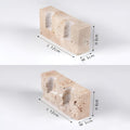 Travertine Stone Candle Holder for Two Taper Candles – Natural Texture and Modern Design