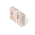 Travertine Stone Candle Holder for Two Taper Candles – Natural Texture and Modern Design