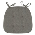 Tufted Chair Cushion with Tie Straps, Durable Microfiber Blend, 17x16x14 Inches