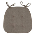 Tufted Chair Cushion with Tie Straps, Durable Microfiber Blend, 17x16x14 Inches