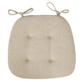 Tufted Chair Cushion with Tie Straps, Durable Microfiber Blend, 17x16x14 Inches