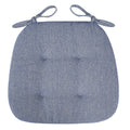 Tufted Chair Cushion with Tie Straps, Durable Microfiber Blend, 17x16x14 Inches