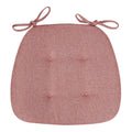 Tufted Chair Cushion with Tie Straps, Durable Microfiber Blend, 17x16x14 Inches