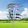 Twilight Twirl Wind Spinner - Large Weather-Resistant Metal Garden Decor for Outdoor Kinetic Art Display