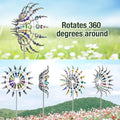 Twilight Twirl Wind Spinner - Large Weather-Resistant Metal Garden Decor for Outdoor Kinetic Art Display
