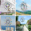 Twilight Twirl Wind Spinner - Large Weather-Resistant Metal Garden Decor for Outdoor Kinetic Art Display