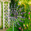 Twilight Twirl Wind Spinner - Large Weather-Resistant Metal Garden Decor for Outdoor Kinetic Art Display