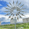 Twilight Twirl Wind Spinner - Large Weather-Resistant Metal Garden Decor for Outdoor Kinetic Art Display