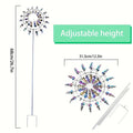 Twilight Twirl Wind Spinner - Large Weather-Resistant Metal Garden Decor for Outdoor Kinetic Art Display