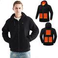 USB-Powered Heated Hoodie with Smart Temperature Control, Full-Zip Design, Adjustable Hood, Unisex Sweatshirt for Cold Weather