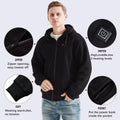USB-Powered Heated Hoodie with Smart Temperature Control, Full-Zip Design, Adjustable Hood, Unisex Sweatshirt for Cold Weather