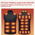 USB Rechargeable Heated Vest with Multiple Heating Zones and Quilted Design for Outdoor Warmth