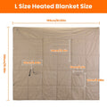 USB Wearable Heated Blanket with Zipper Armholes, Dual Controls, and 6 Heating Zones for Custom Warmth