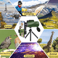 Ultra-Zoom Monocular Telescope with HD Lens & Smartphone Attachment | Lightweight Design for Bird Watching 7