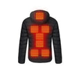 Unisex Heated Jacket with 3-Level Temperature Control, USB Power Connection – Black Winter Outerwear