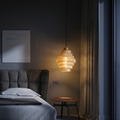 Vintage-Inspired Glass Pendant Light with Adjustable Length and Brass Finish – Elegant Hanging Light for Dining Rooms and Living Areas