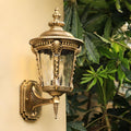 Vintage Glass Outdoor Wall Light – Elegant Aluminum Sconce for Patios and Gardens, Weather-Resistant Design