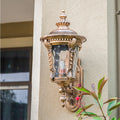 Vintage Glass Outdoor Wall Light – Elegant Aluminum Sconce for Patios and Gardens, Weather-Resistant Design