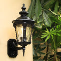 Vintage Glass Outdoor Wall Light – Elegant Aluminum Sconce for Patios and Gardens, Weather-Resistant Design