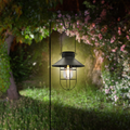 Vintage Solar Lantern for Outdoor Garden - Eco-Friendly Hanging Solar Lanterns with LED Light, Antique Bronze Finish