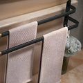 Wall-Mounted Towel Rack | 3-Tier Black Aluminum Bar 4