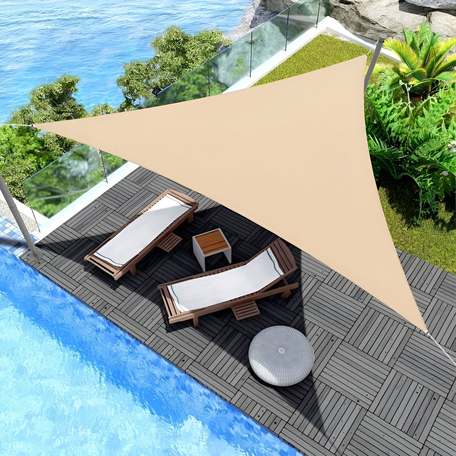 Waterproof Triangle Shade Sail with UV Protection for Patio and Garden – Durable Polyester Sun Shade Sail
