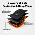 Winter Cycling Gloves Waterproof with Touchscreen Fingertips and Fleece Lining for Cold Weather
