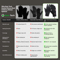 Winter Cycling Gloves Waterproof with Touchscreen Fingertips and Fleece Lining for Cold Weather