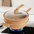 Wok Cooking Pro | Non-Stick Wok with Steamer Basket & Glass Lid 0