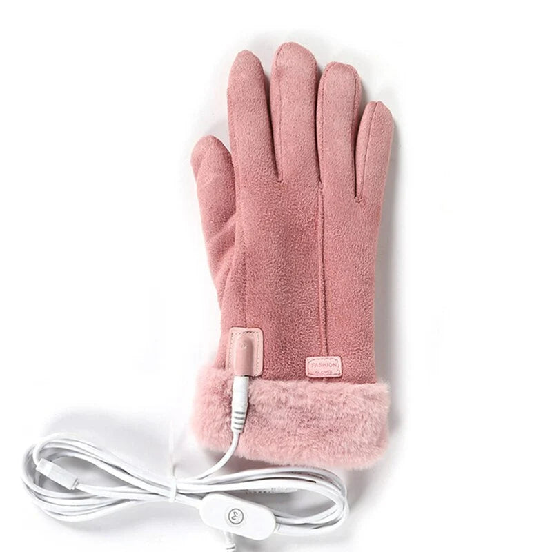 Women's Rechargeable Heated Gloves with Touchscreen Fingertips and Adjustable Heat Levels - Fast Warm-Up, Ideal for Cold Weather