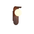 Wood-Effect Spherical LED Wall Sconce – Nordic Japandi, Warm White or Tri-Color Changing