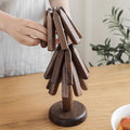 Wood Tree Design Trivet | Walnut Folding Coaster 4