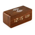 Wooden Digital Alarm Clock | Wireless Charging & Voice Activation for Modern Convenience 1