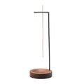 Wooden Incense Burner with Metal Holder for Meditation and Yoga - Handcrafted Natural Design, Compact Size 3.58 x 9.96