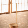 Wooden Incense Burner with Metal Holder for Meditation and Yoga - Handcrafted Natural Design, Compact Size 3.58 x 9.96
