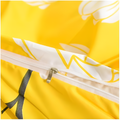 Yellow Blossom 3-Piece Duvet Cover Set with Breathable Microfiber and Zip Closure