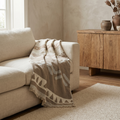 Bohemian Reversible Chenille Couch Cover — Soft Textured Sofa Throw Blanket for Living Room and Bedroom Decor